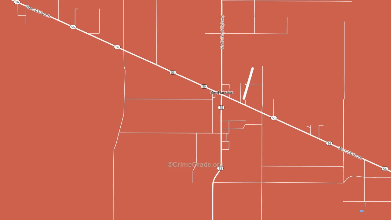 Beryl Junction, UT Map of Murder Rates