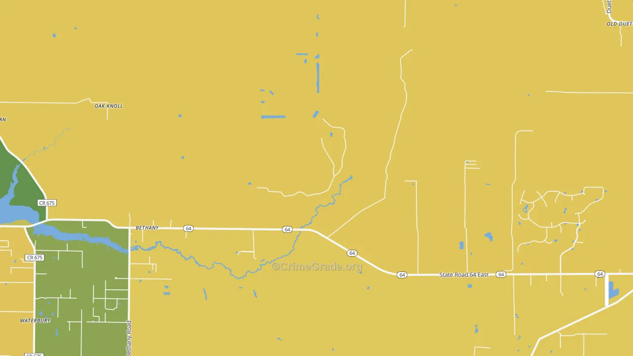 Bethany, FL Map of Murder Rates