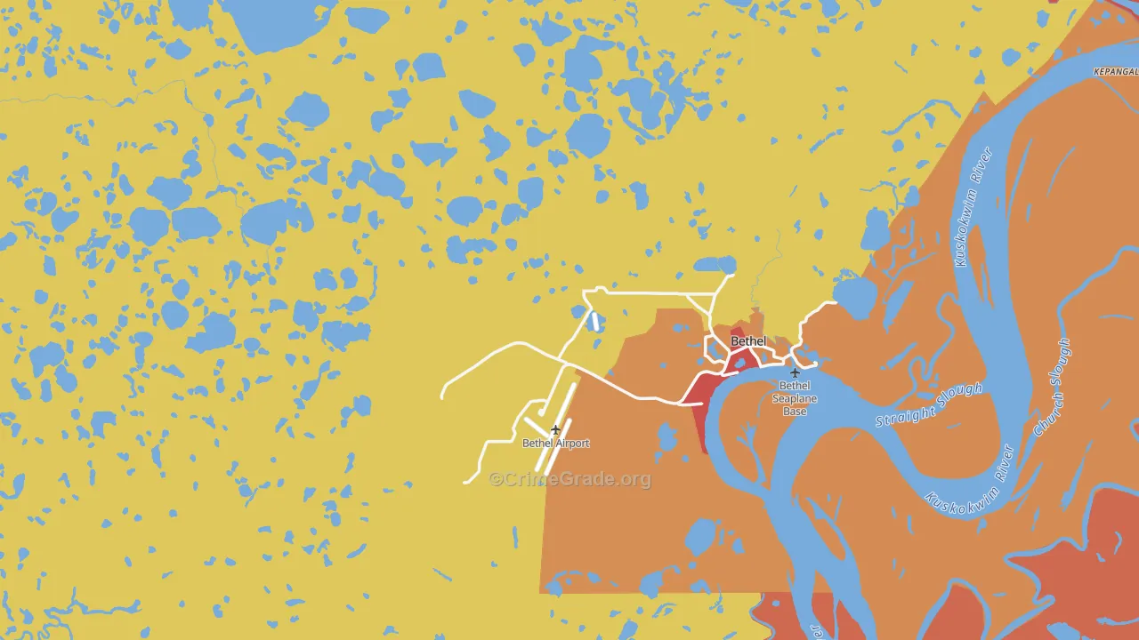 Bethel, AK Map of Murder Rates