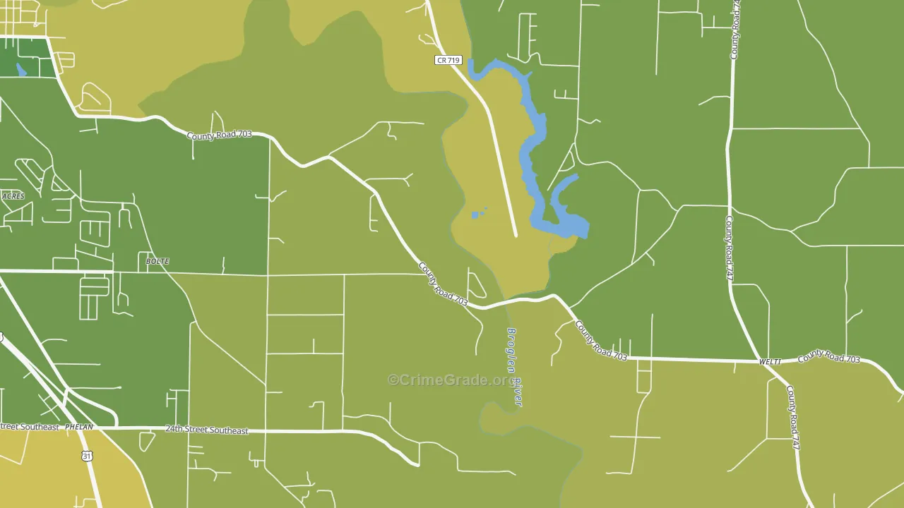 Bethel, AL Map of Murder Rates