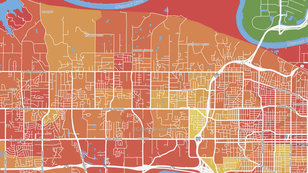 Bethel Welborn, Kansas City, KS Map of Murder Rates