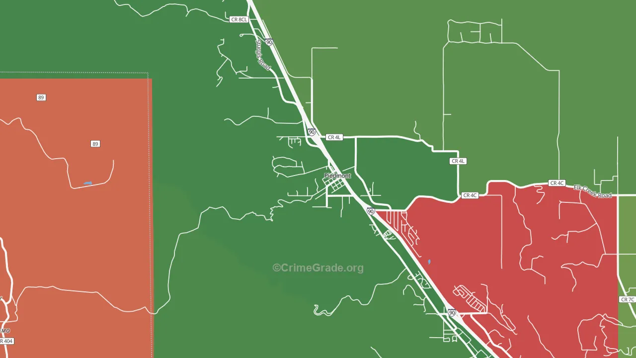Bethlehem, SD Map of Murder Rates
