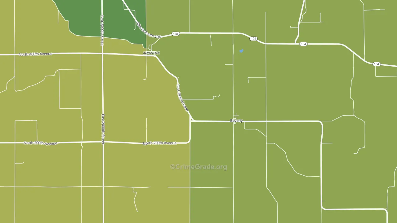 Beverly, IL Map of Murder Rates