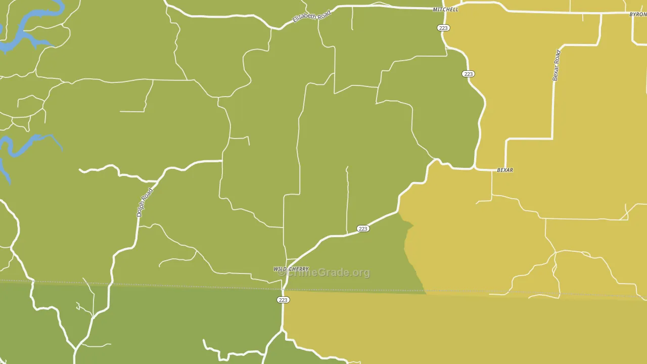 Bexar, AR Map of Murder Rates