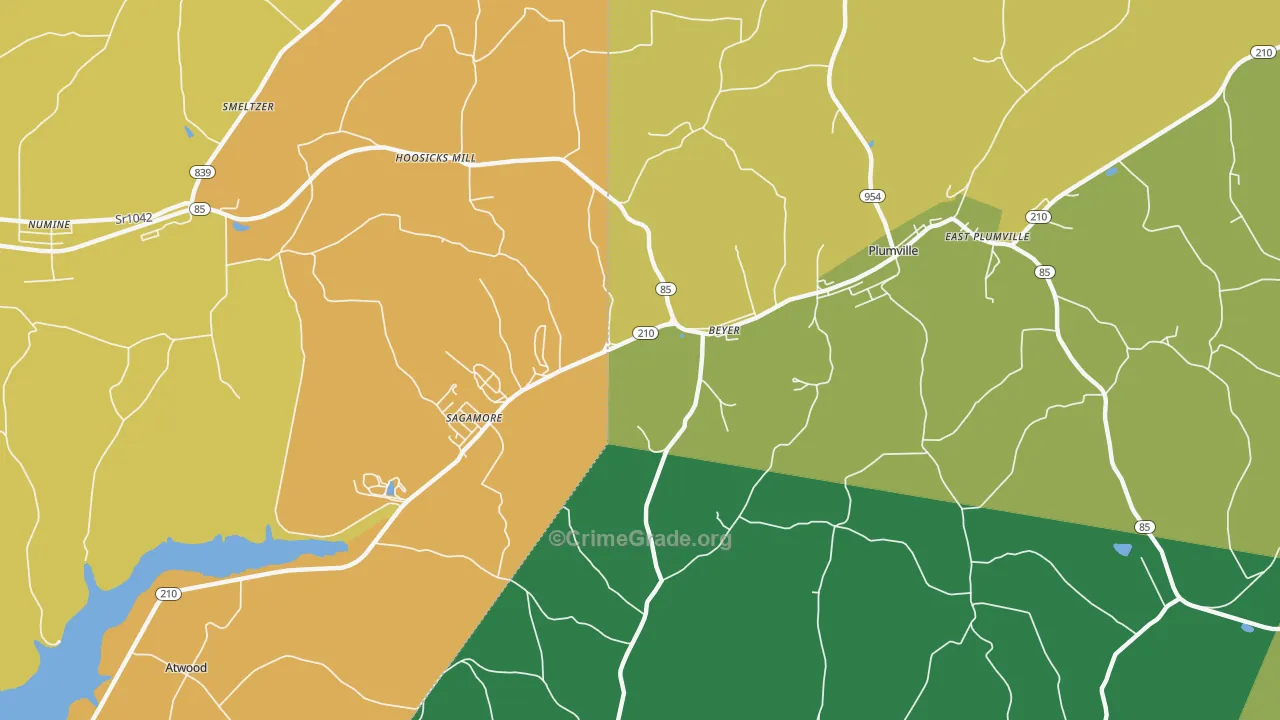 Beyer, PA Map of Murder Rates