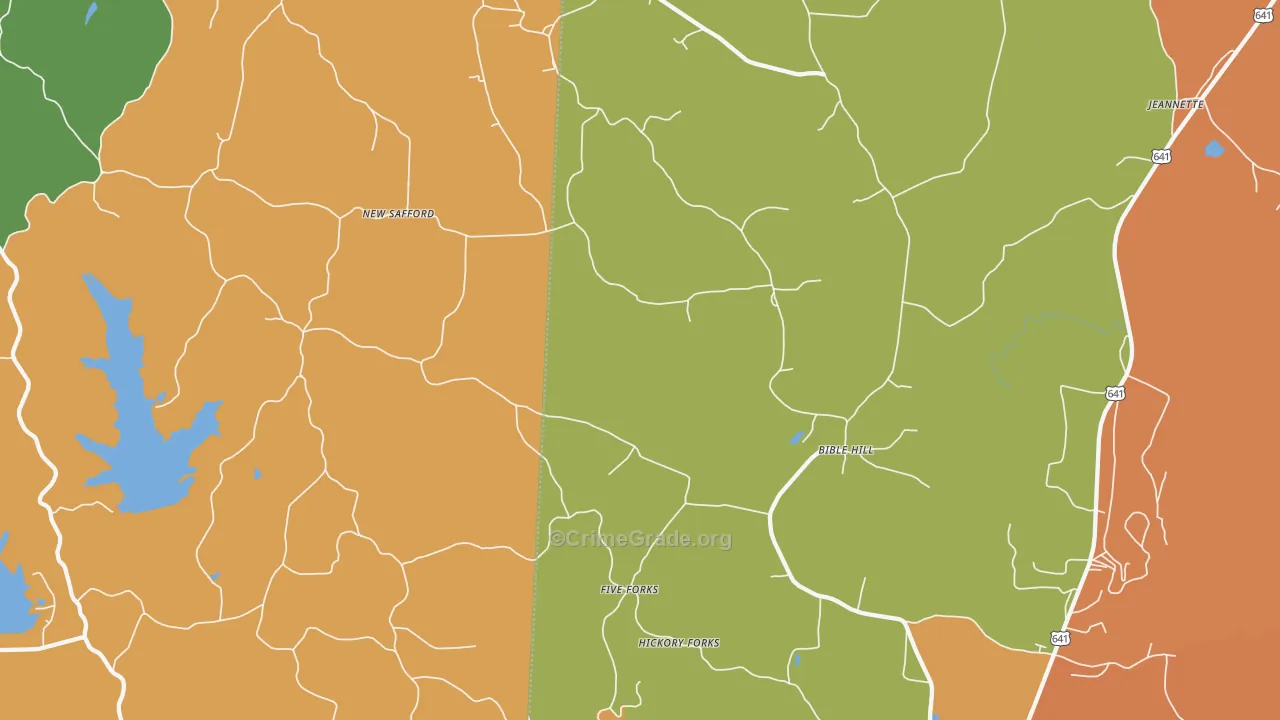 Bible Hill, TN Map of Murder Rates