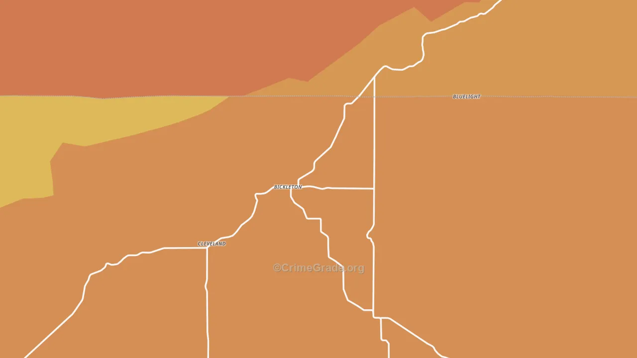 Bickleton, WA Map of Murder Rates