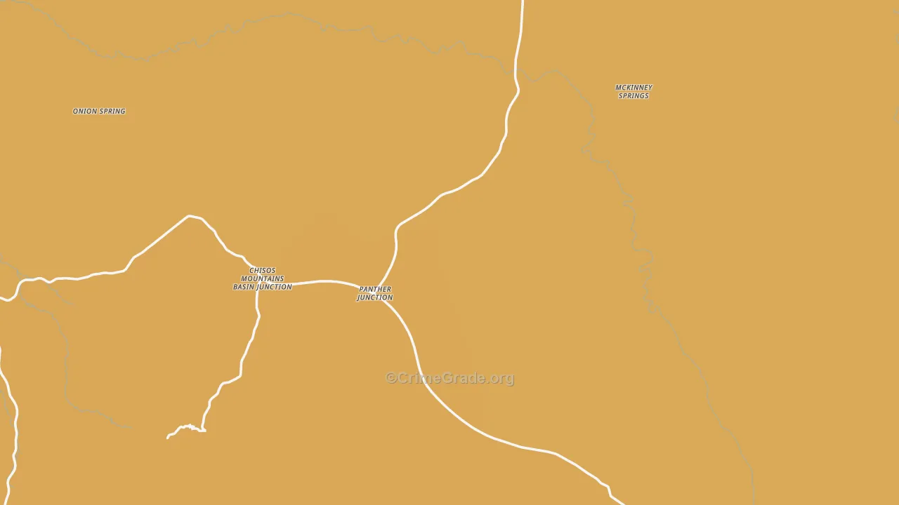 Big Bend National Park, TX Map of Murder Rates