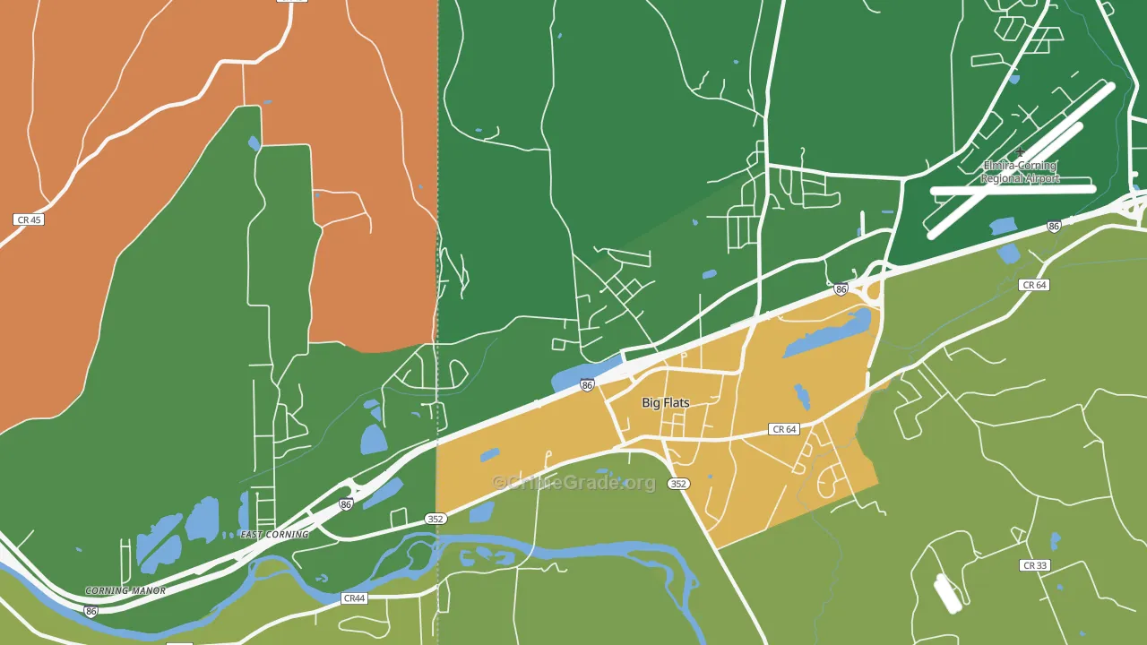 Big Flats, NY Map of Murder Rates