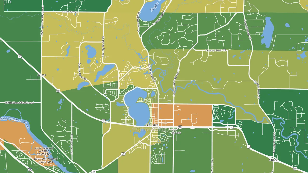 Big Lake, MN Map of Murder Rates