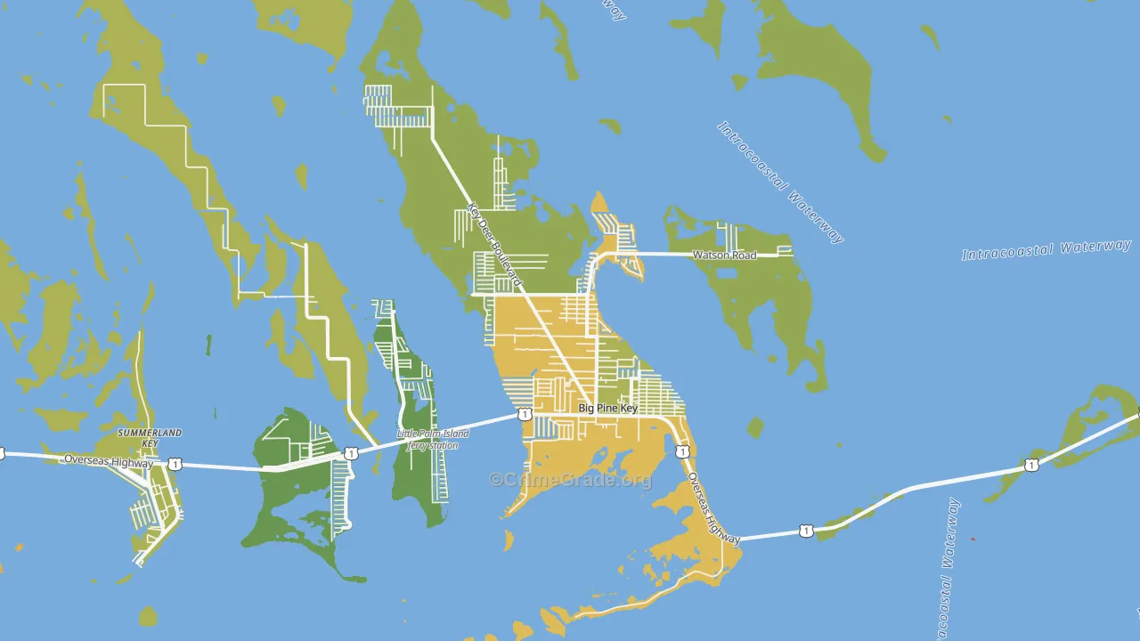 Big Pine Key, FL Map of Murder Rates