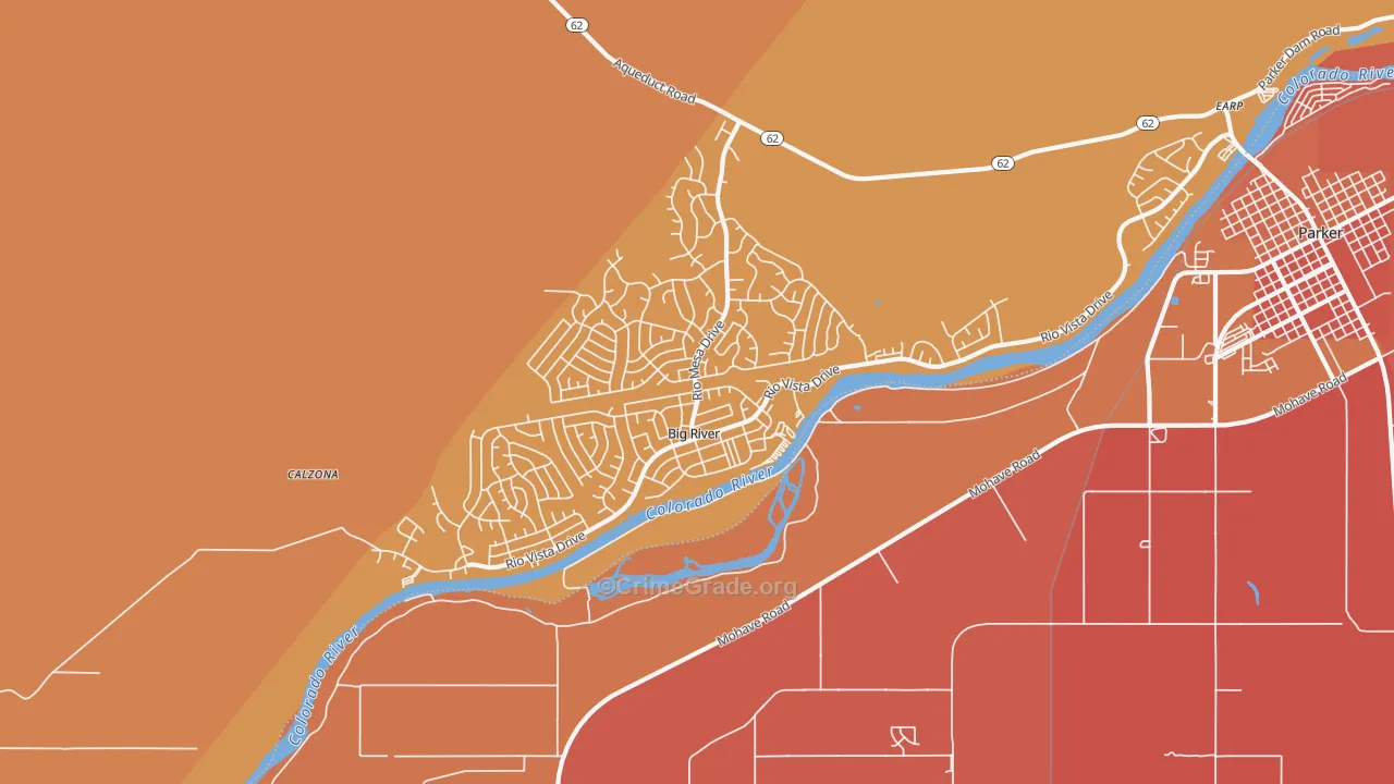 Big River, CA Map of Murder Rates