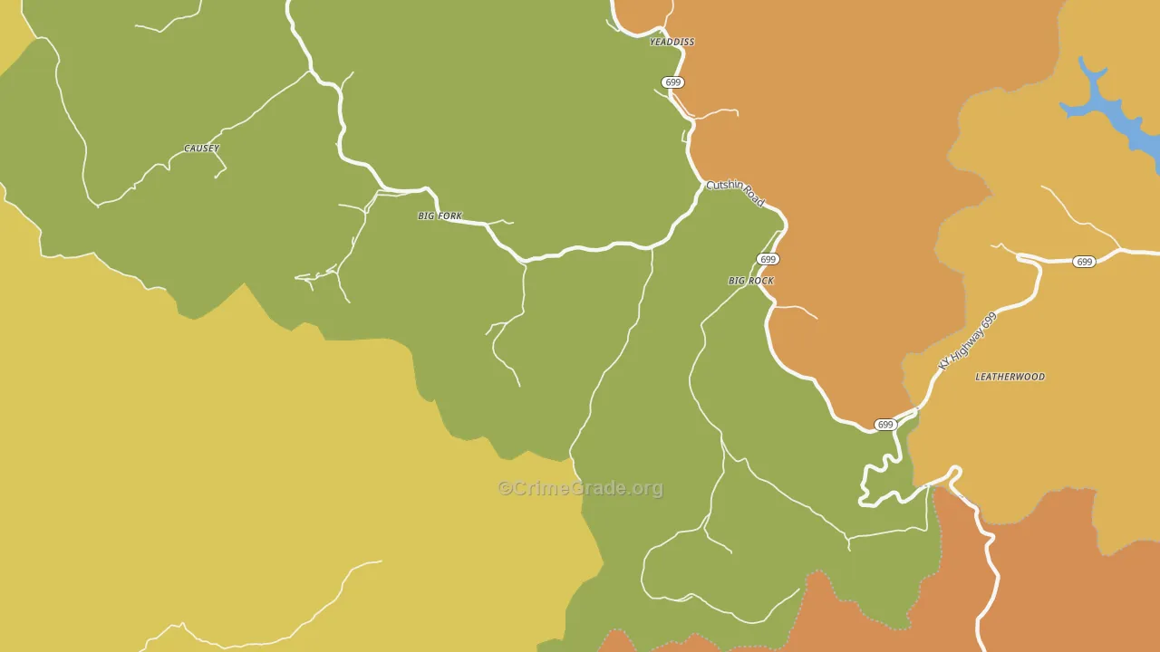 Big Rock, KY Map of Murder Rates
