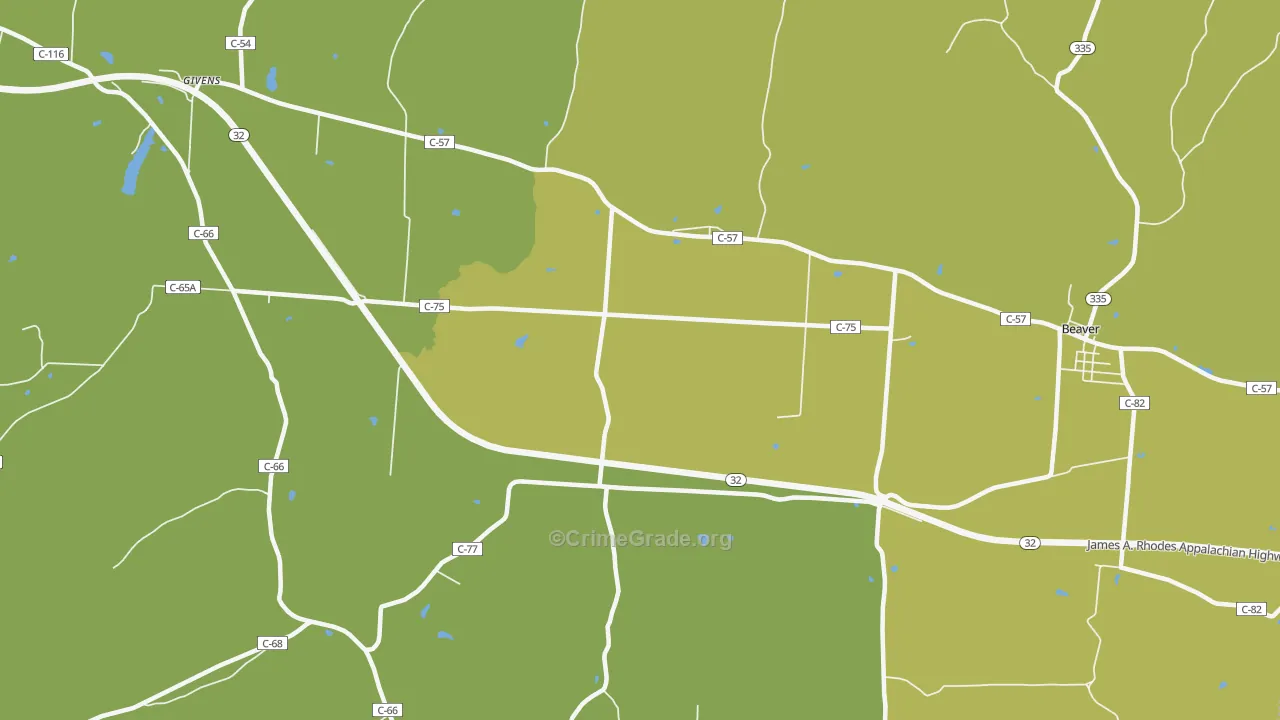 Big Rock, OH Map of Murder Rates