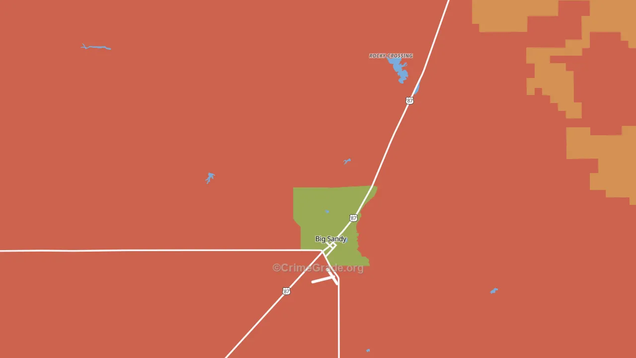 Big Sandy, MT Map of Murder Rates