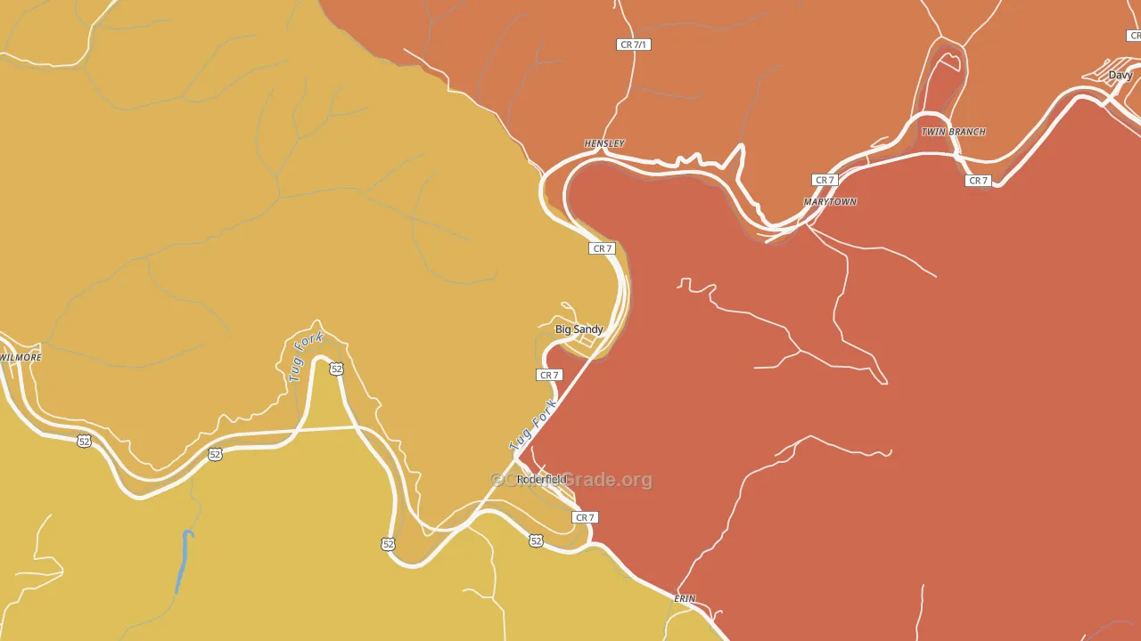 Big Sandy, WV Map of Murder Rates