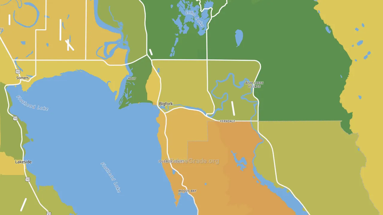 Bigfork, MT Map of Murder Rates
