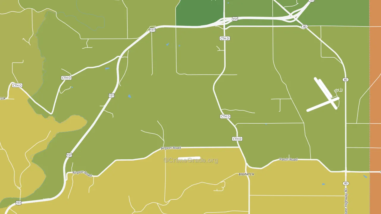 Bigpatch, WI Map of Murder Rates
