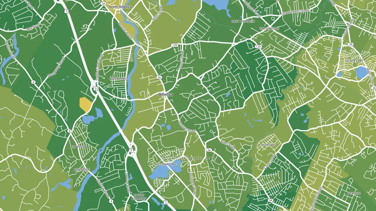 Billerica, MA Map of Murder Rates