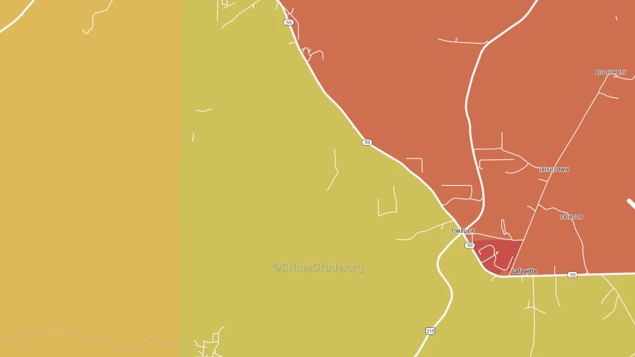 Bingham, PA Map of Murder Rates