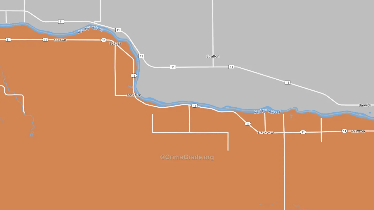 Birchdale, MN Map of Murder Rates