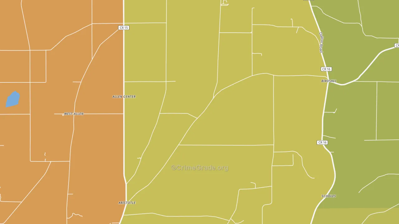 Birdsall, NY Map of Murder Rates
