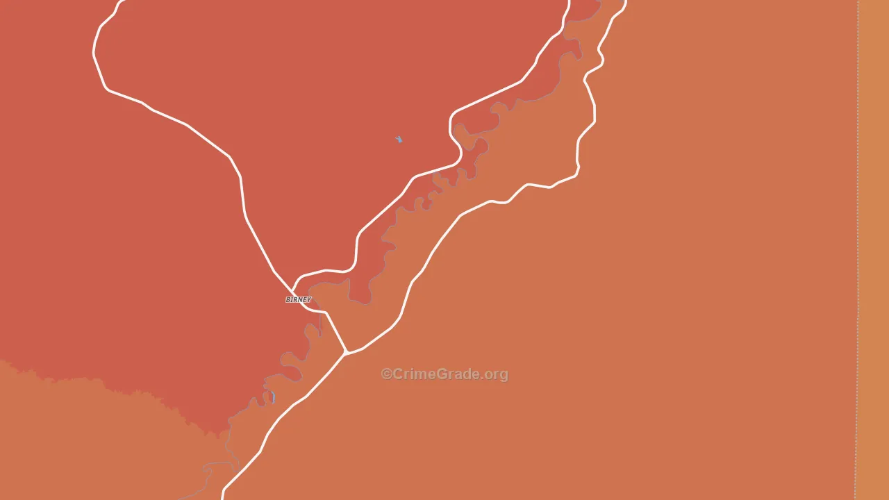 Birney Day School, MT Map of Murder Rates