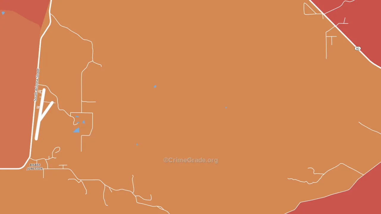 Bisbee Junction, AZ Map of Murder Rates