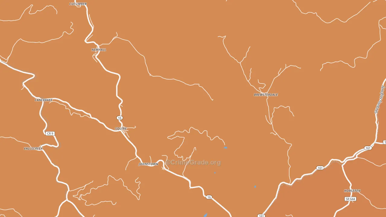 Bishop, WV Map of Murder Rates