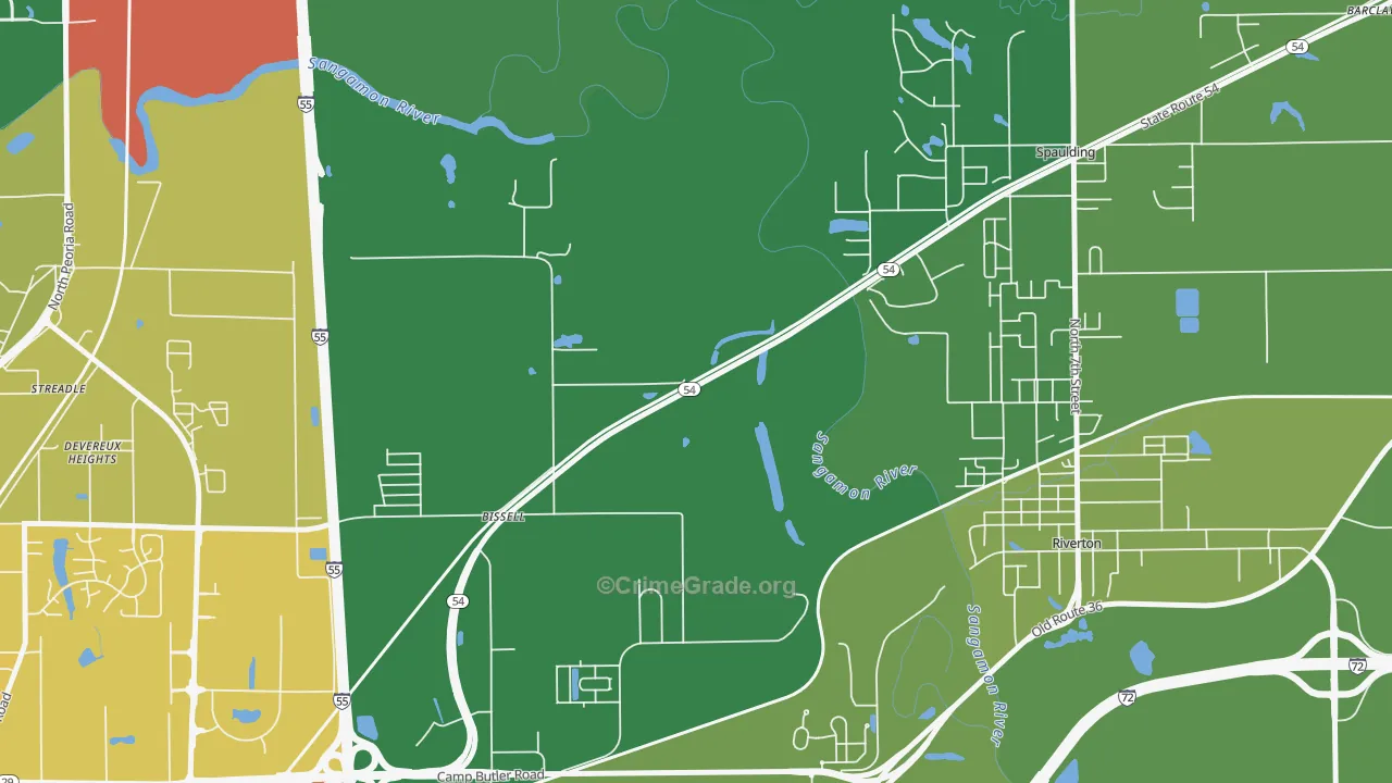 Bissell, IL Map of Murder Rates