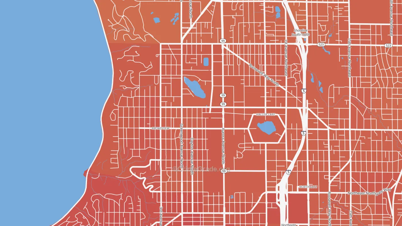 Bitter Lake, Seattle, WA Map of Murder Rates