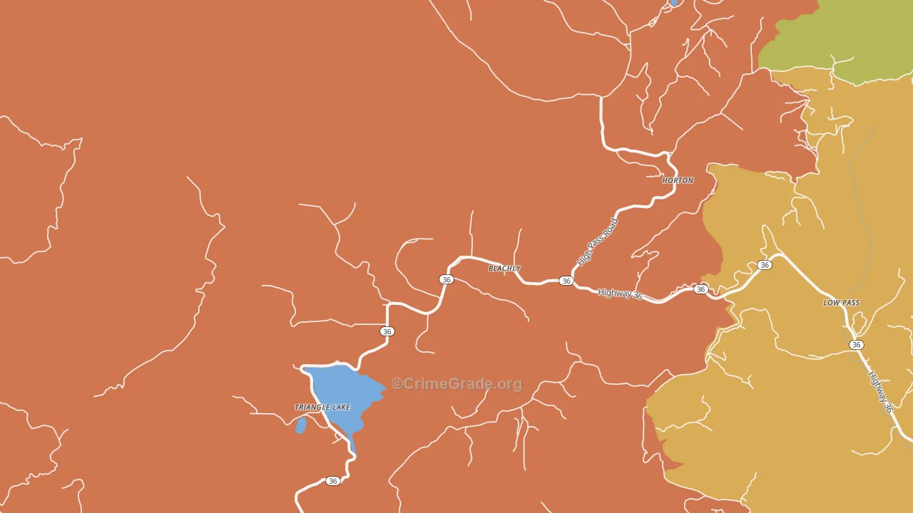 Blachly, OR Map of Murder Rates