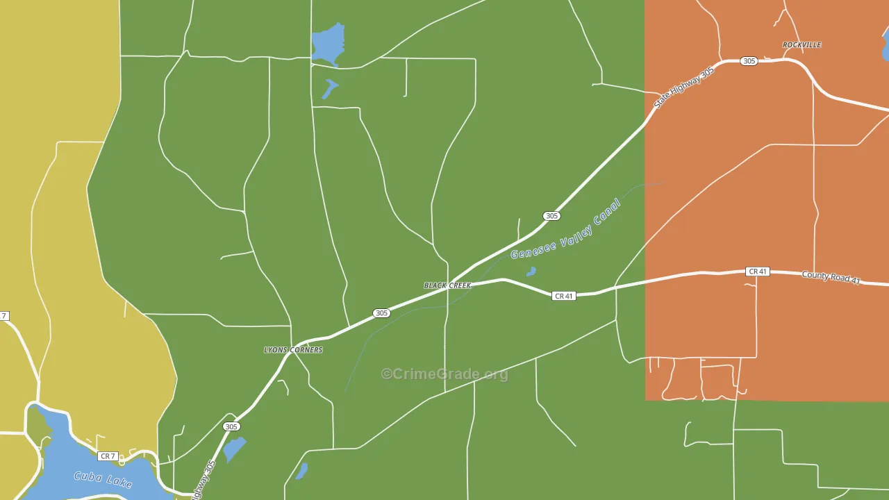 Black Creek, NY Map of Murder Rates