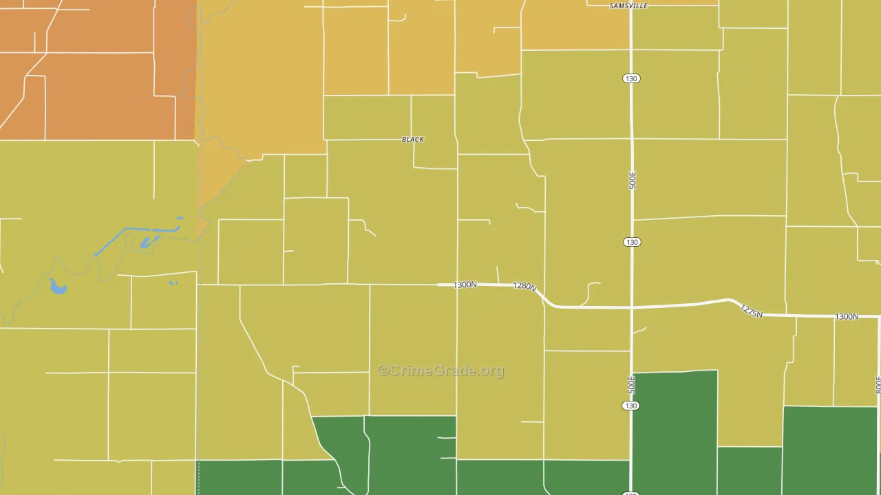 Black, IL Map of Murder Rates