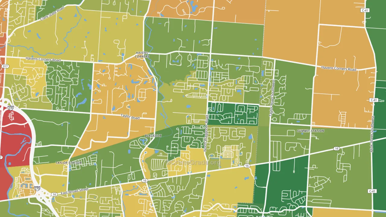 Black Lick, OH Map of Murder Rates