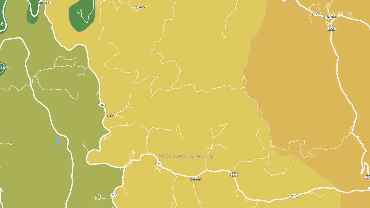 Black Snake, KY Map of Murder Rates