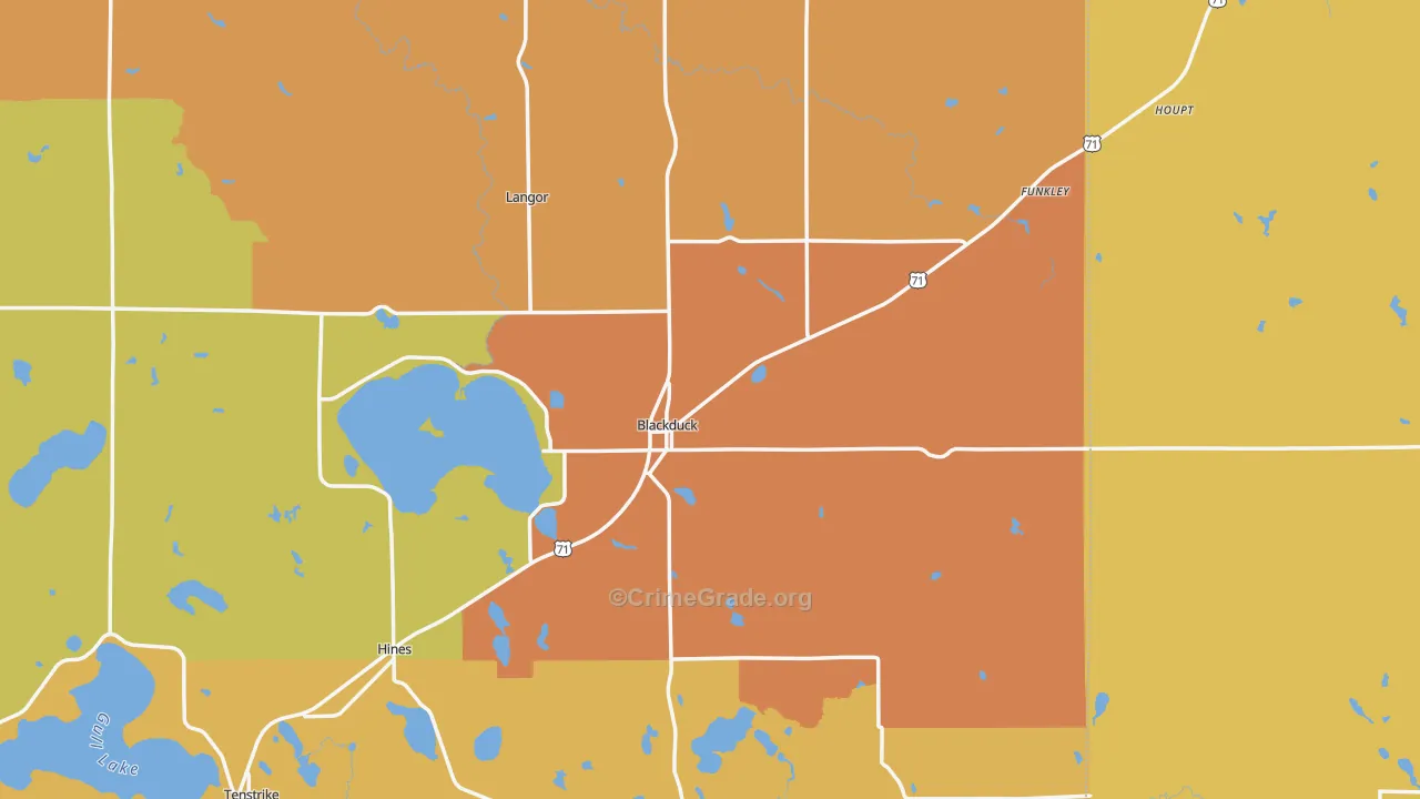 Blackduck, MN Map of Murder Rates
