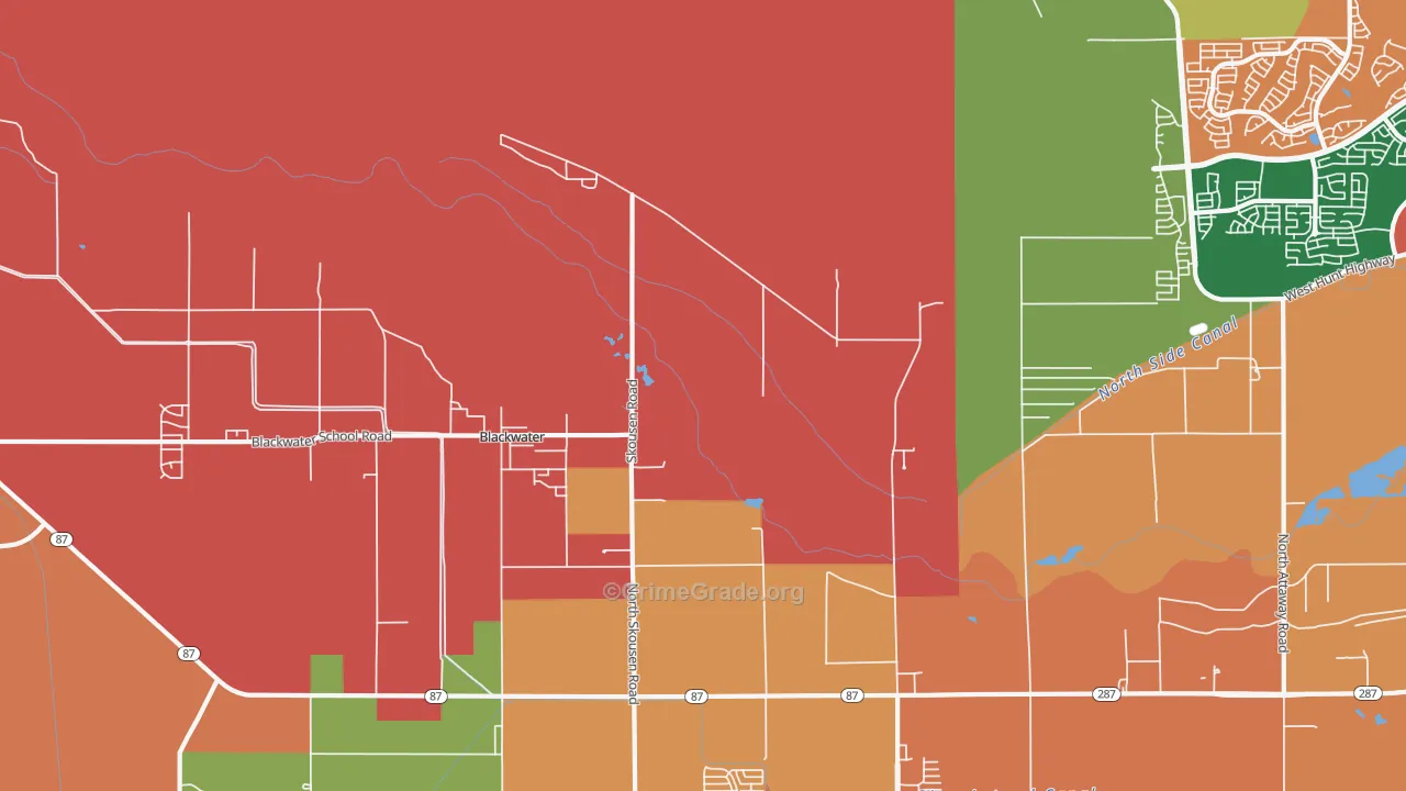 Blackwater, AZ Map of Murder Rates