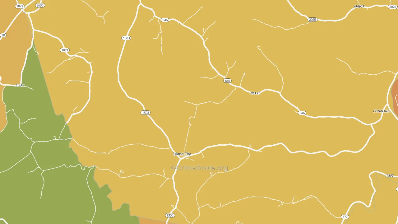 Blake, KY Map of Murder Rates