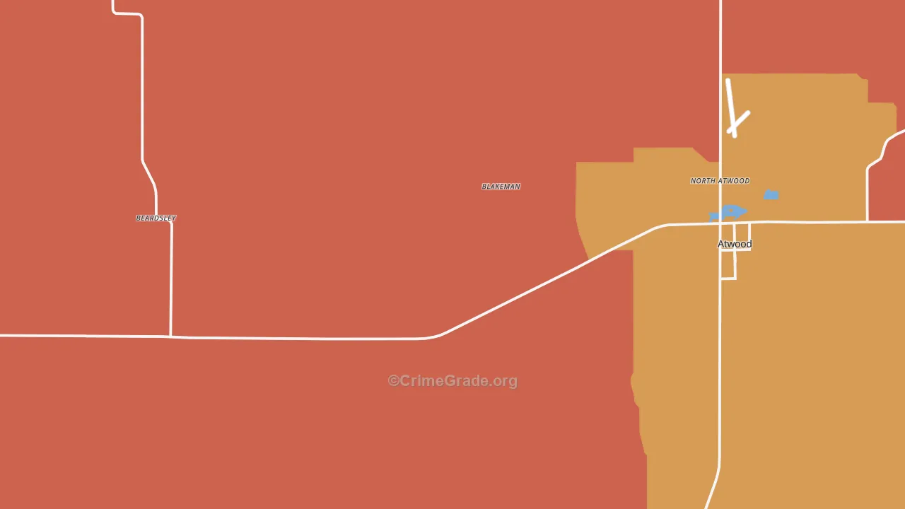 Blakeman, KS Map of Murder Rates