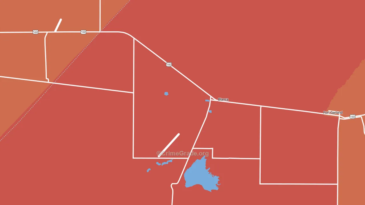 Blanca, CO Map of Murder Rates