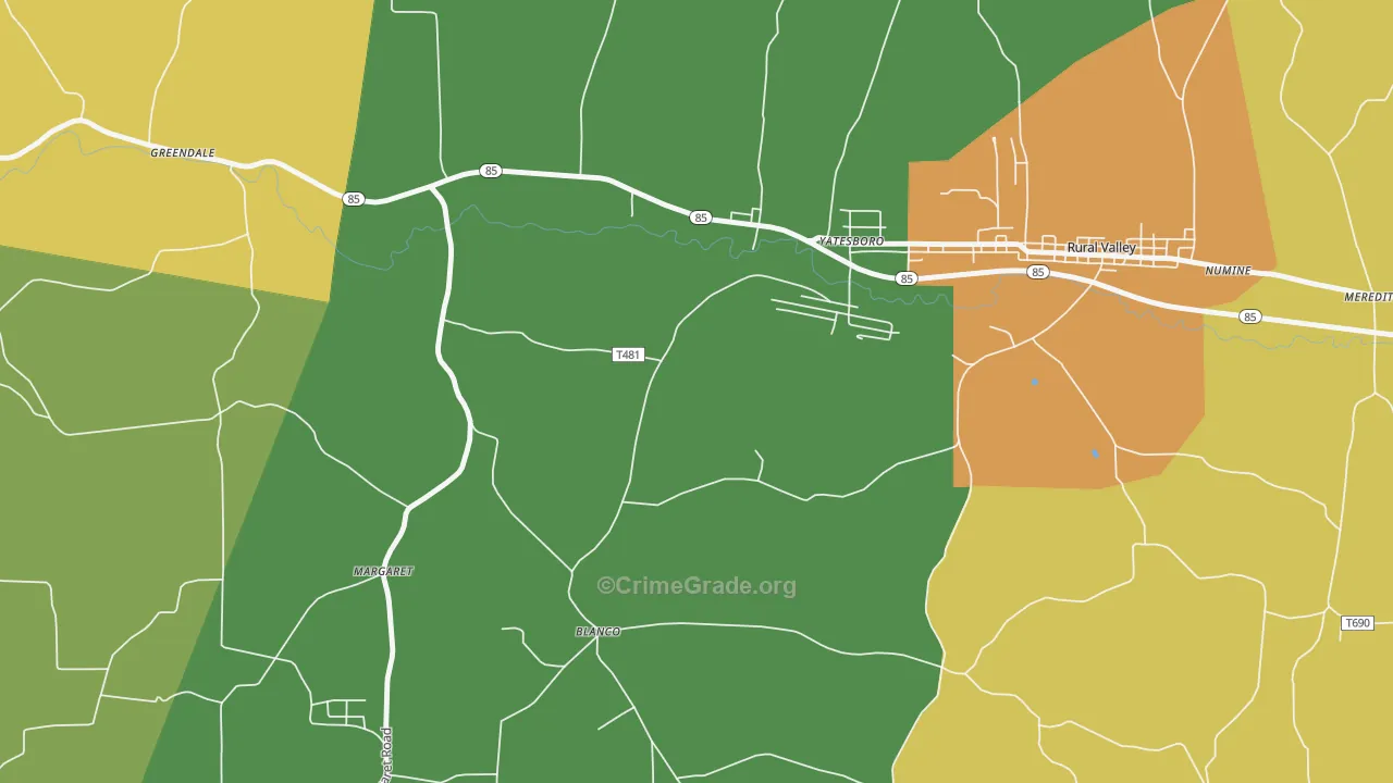 Blanco, PA Map of Murder Rates