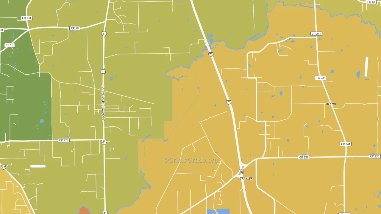 Bland, FL Map of Murder Rates