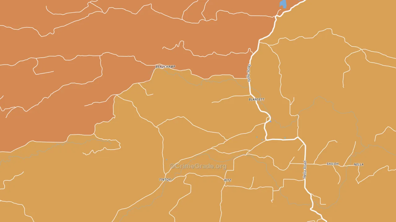 Blansett, AR Map of Murder Rates