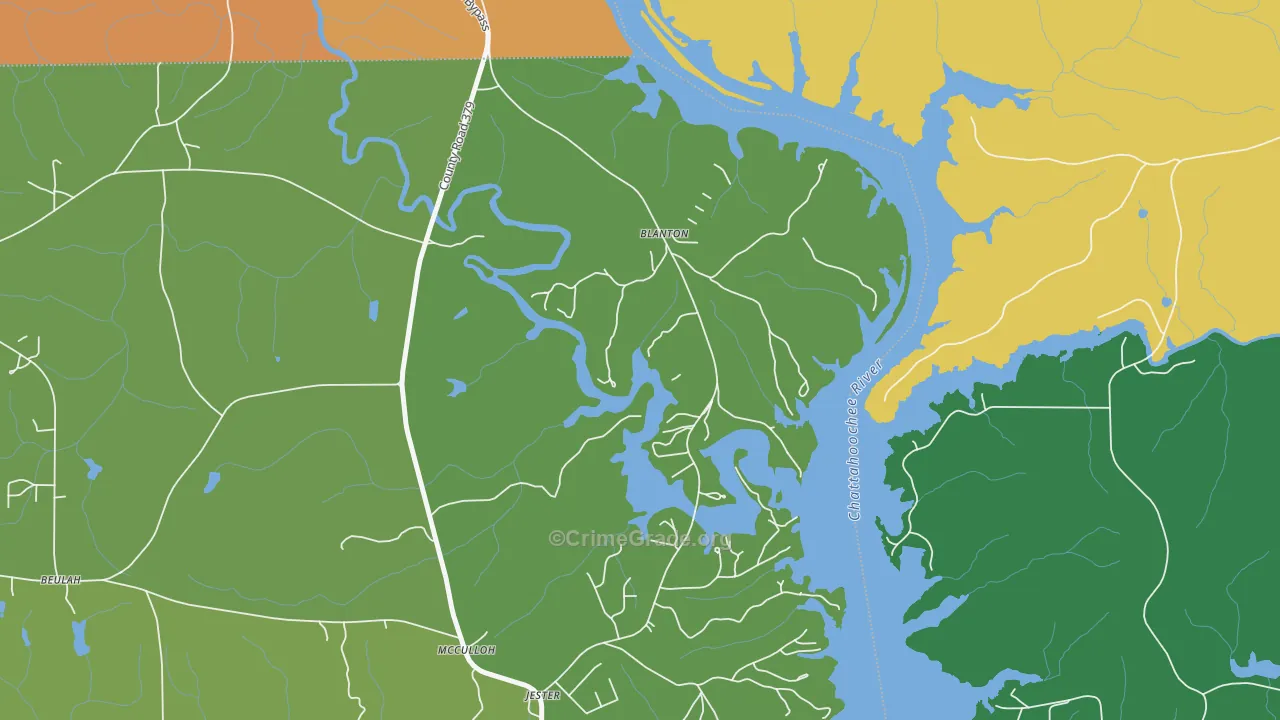 Blanton, AL Map of Murder Rates