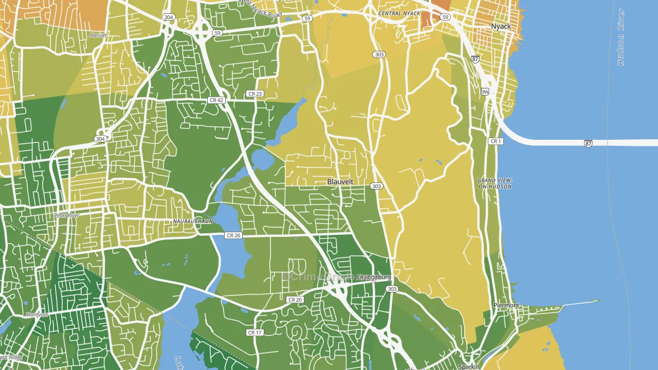 Blauvelt, NY Map of Murder Rates