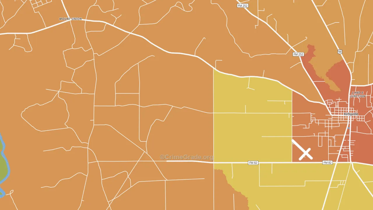 Bleakwood, TX Map of Murder Rates