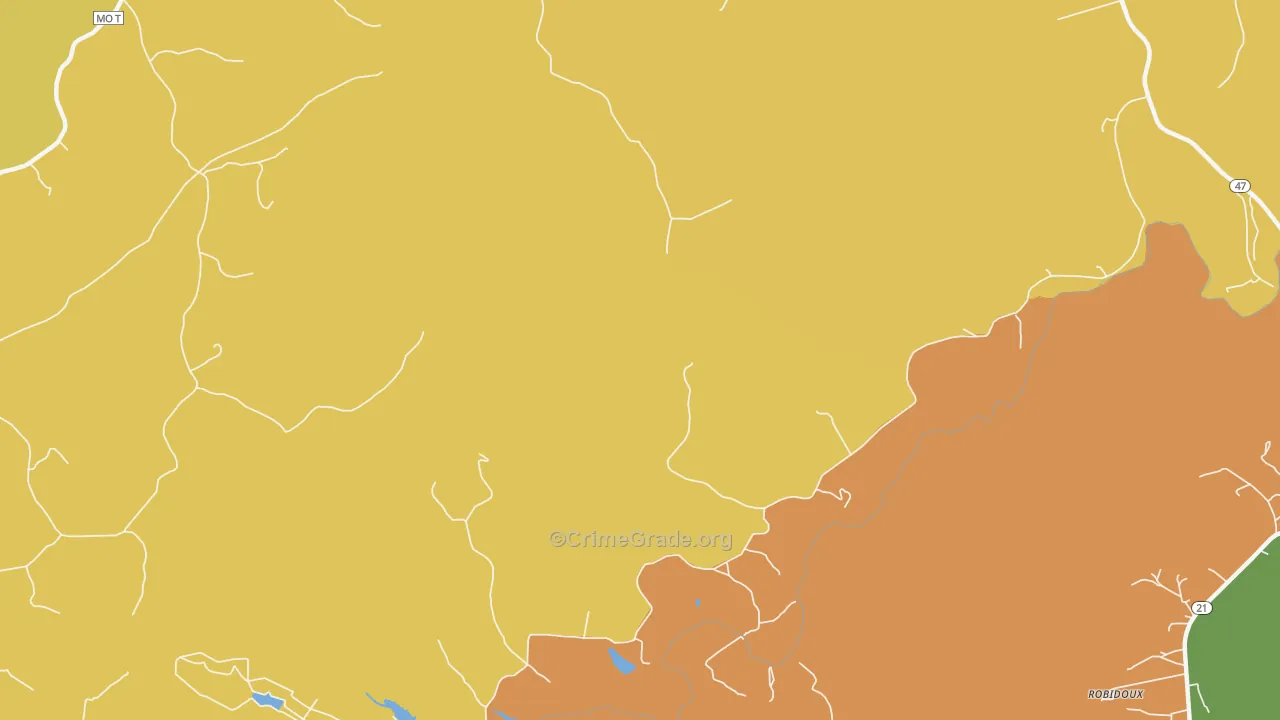 Bliss, MO Map of Murder Rates