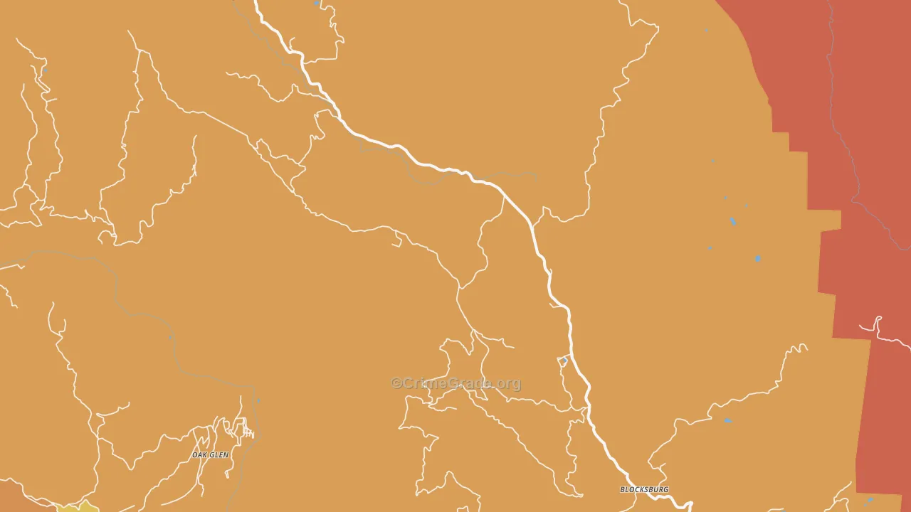Blocksburg, CA Map of Murder Rates