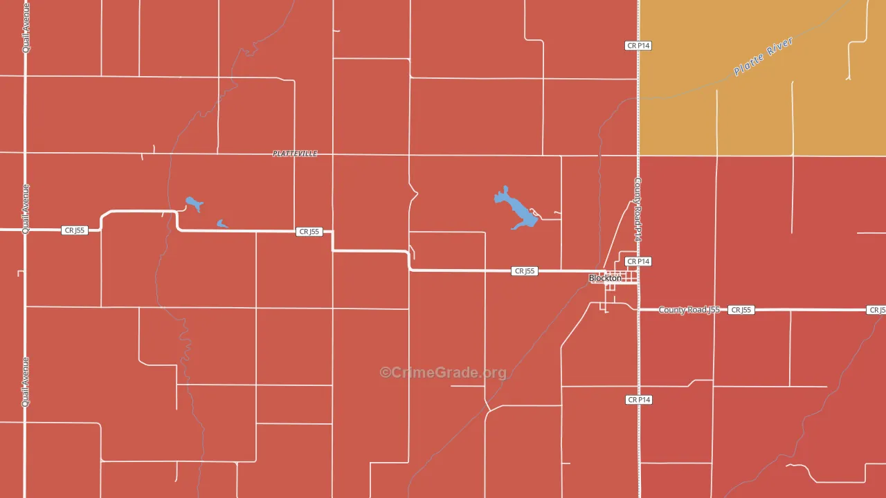Blockton, IA Map of Murder Rates
